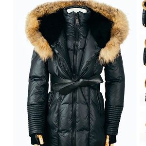 RUDSAK Sophie Down Coat With Leather Belt